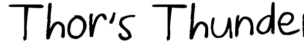Thor's Thunderfont font preview